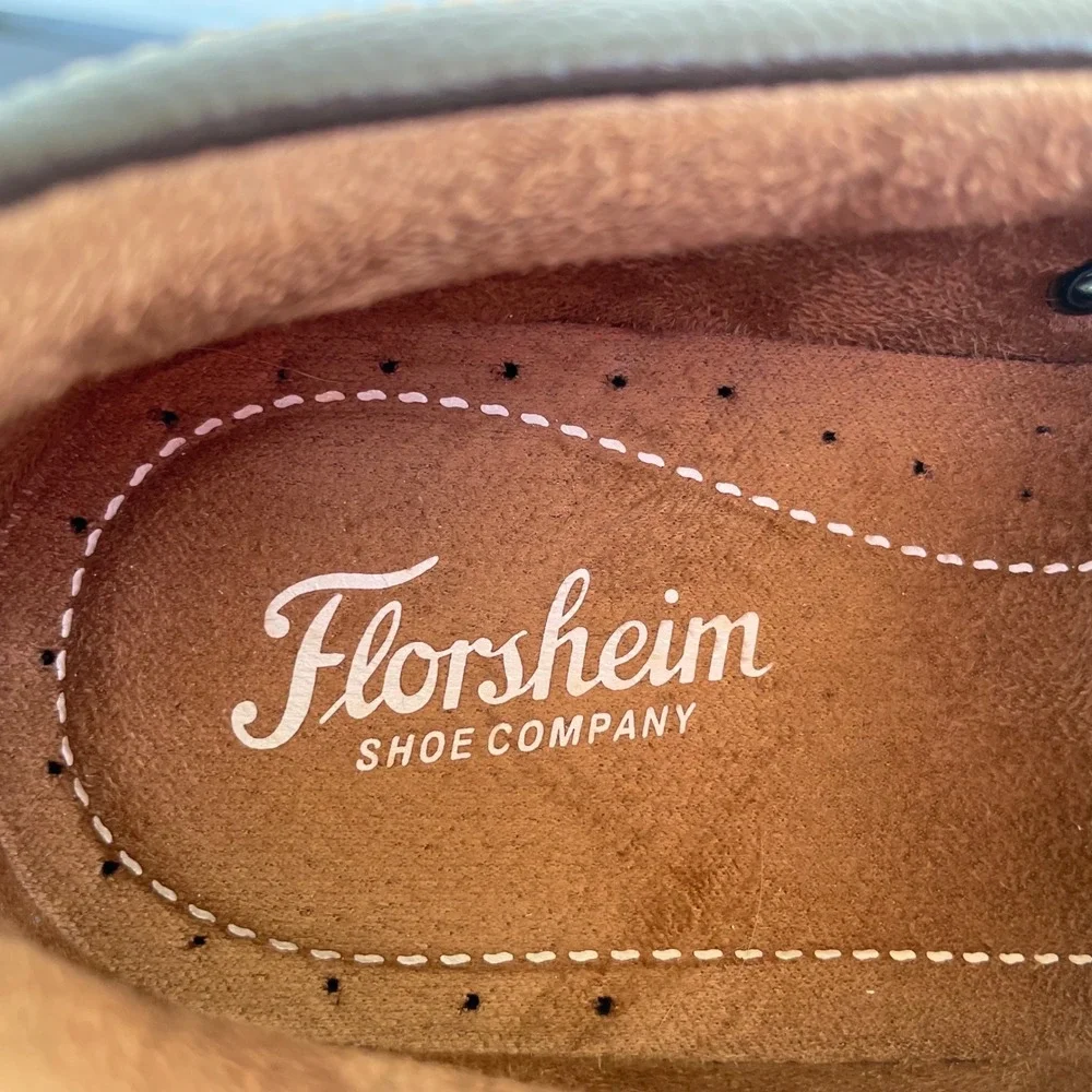 Florsheim Lakeside Slip Brown Leather Loafers Mens 9.5 M Boat Shoes Ne sin Box